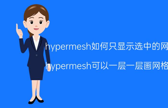 hypermesh如何只显示选中的网格 hypermesh可以一层一层画网格吗？